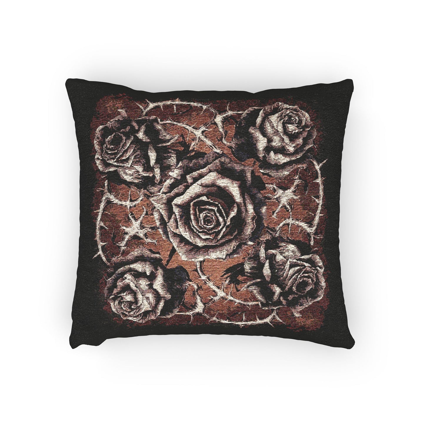 C-6 Roses & Spines Woven Pillow