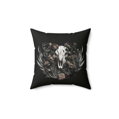 C-2 Botanical Ram Skull Faux Suede