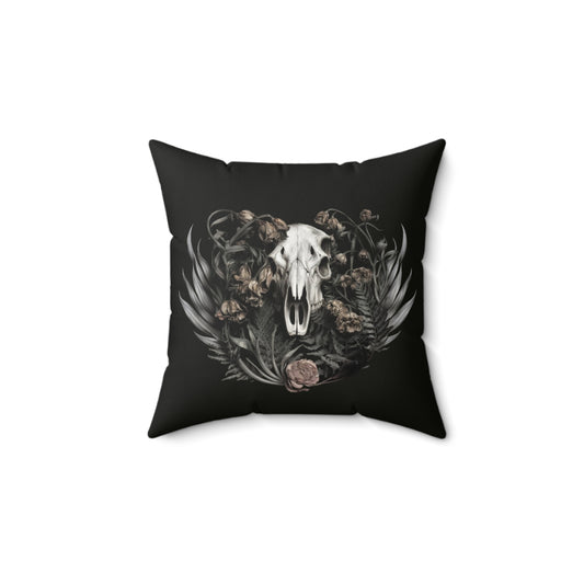 C-2 Botanical Ram Skull Faux Suede