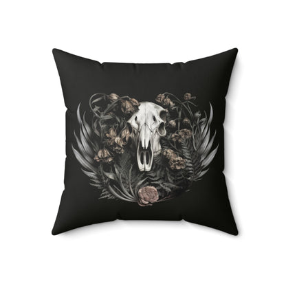 C-2 Botanical Ram Skull Faux Suede