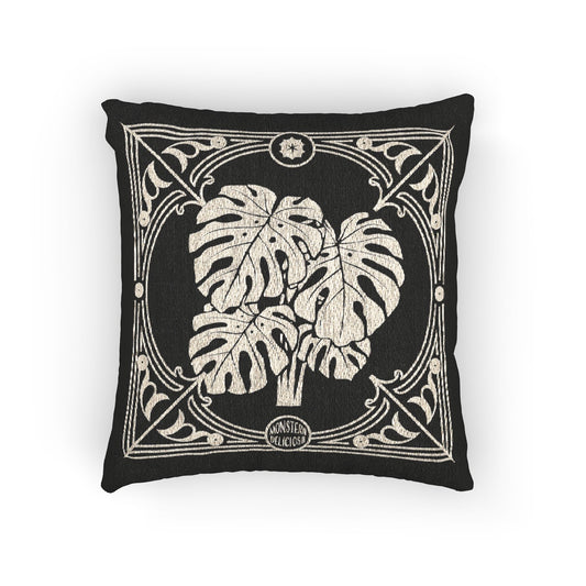 C-14 Monstera Woven Pillow