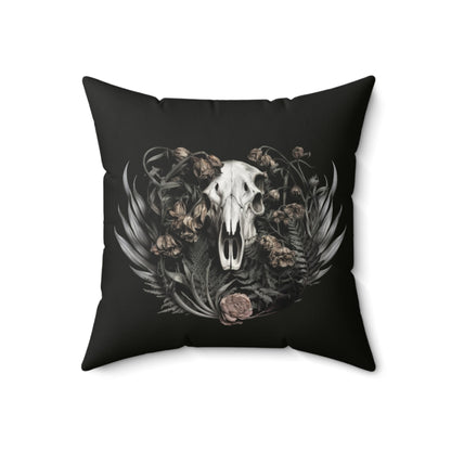 C-2 Botanical Ram Skull Faux Suede