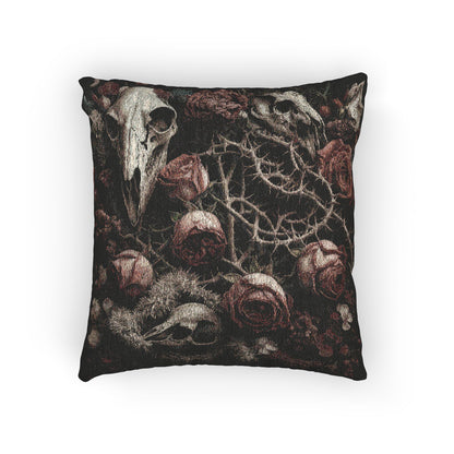 C-8 Roses & Bones Woven Pillow