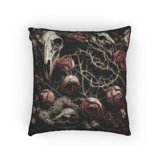 C-8 Roses & Bones Woven Pillow