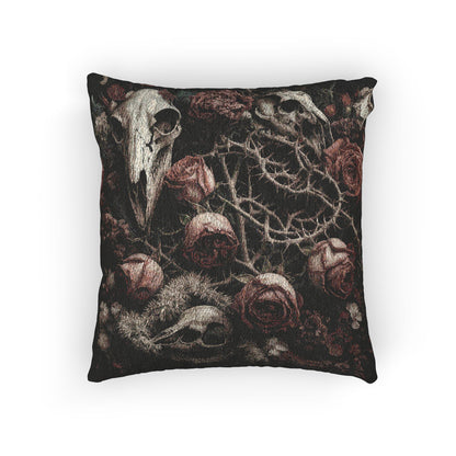 C-8 Roses & Bones Woven Pillow