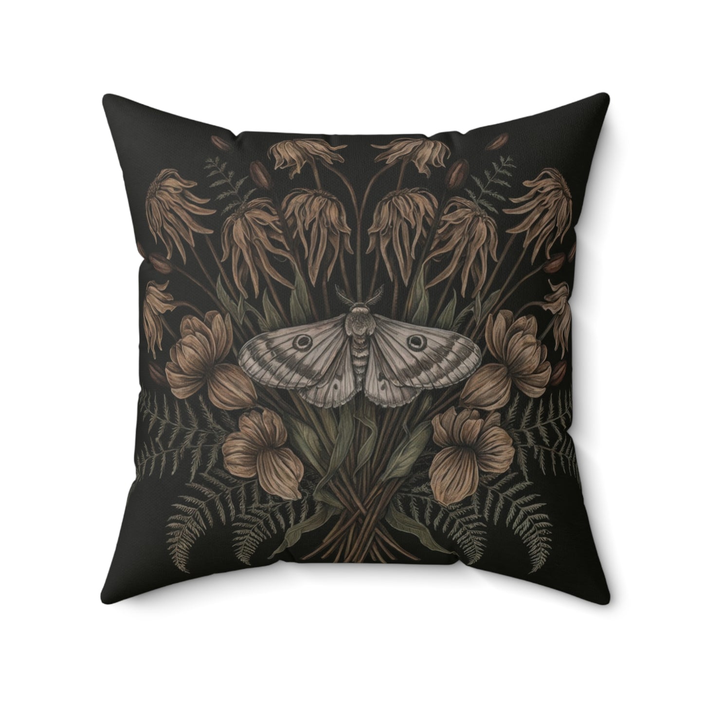 Floral Moth Faux Suede