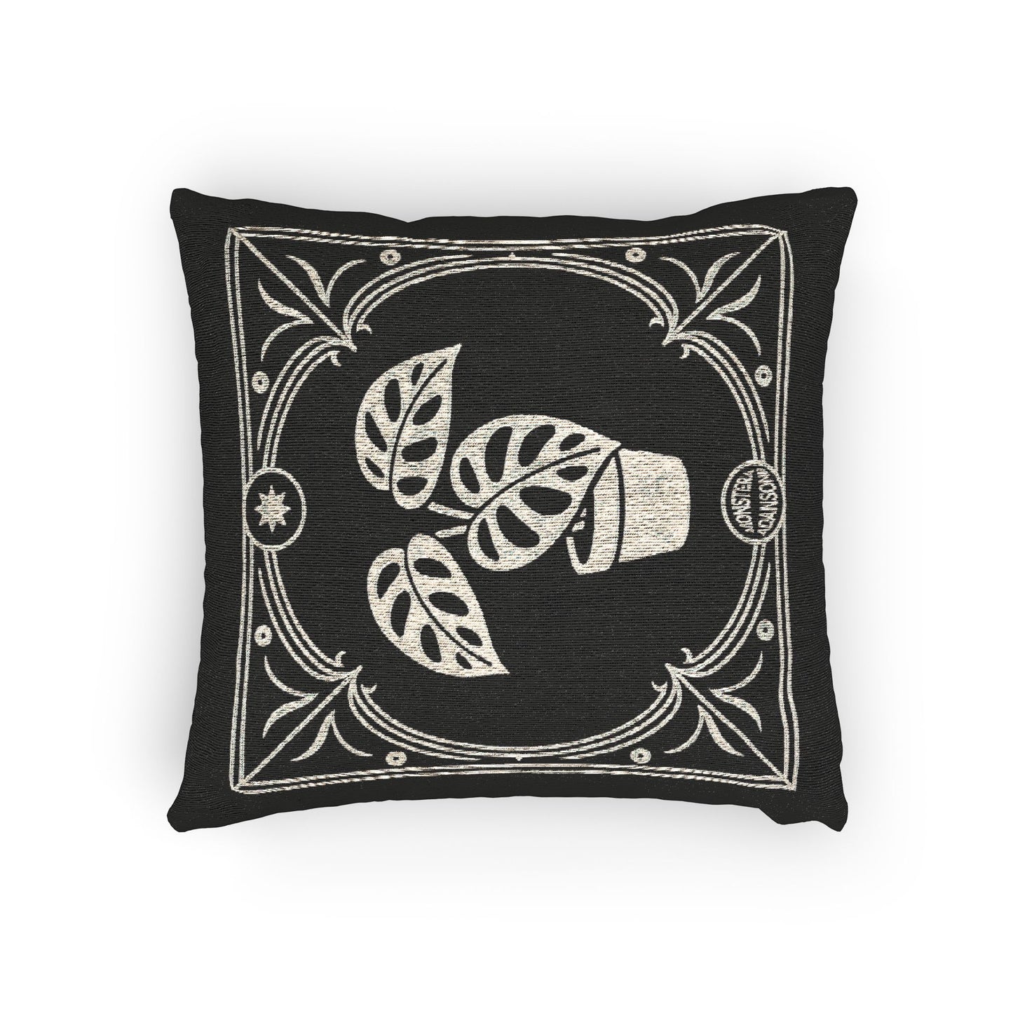 Monstera Adansonii Woven Pillow