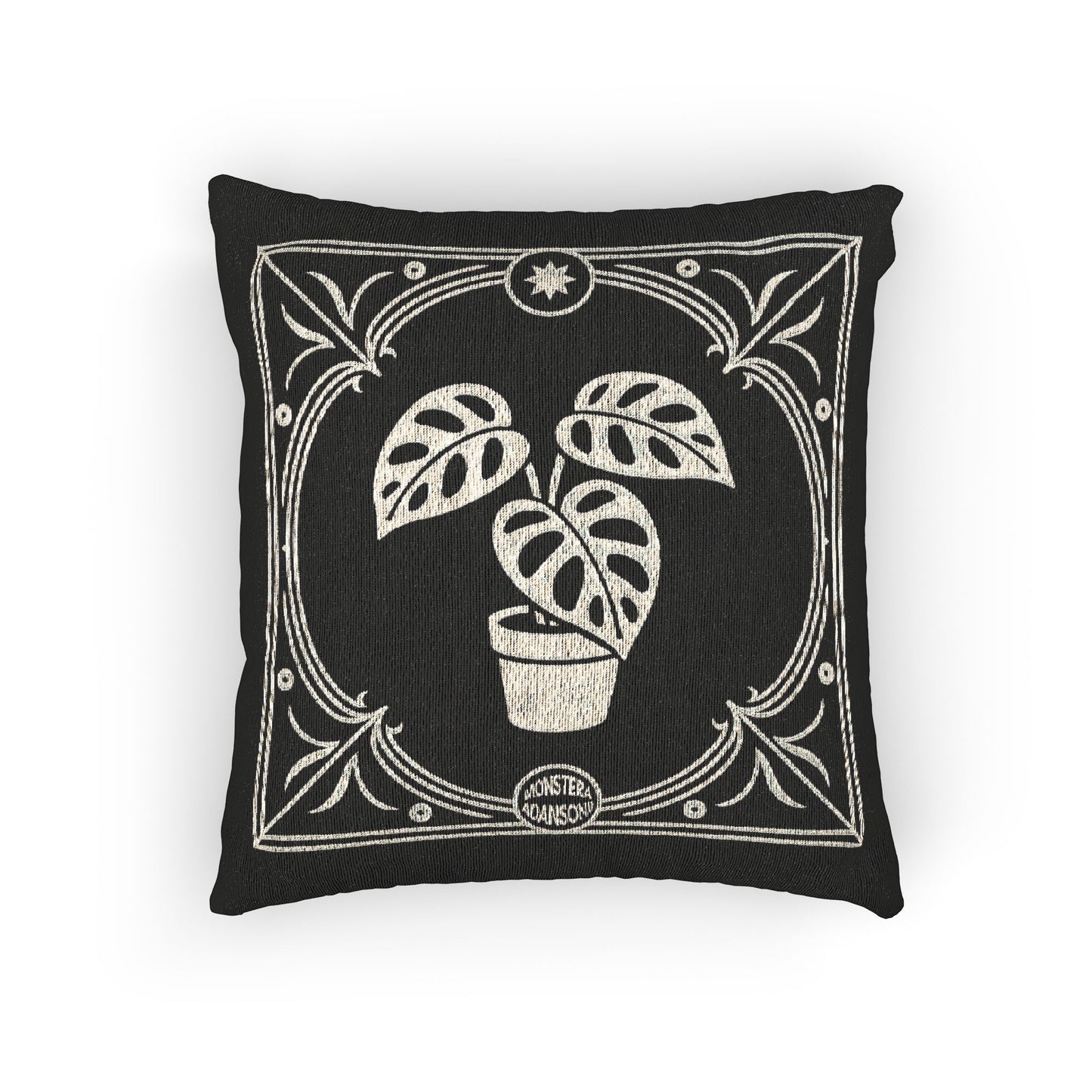 Monstera Adansonii Woven Pillow