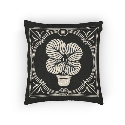 Calathea Orbifolia Woven Pillow