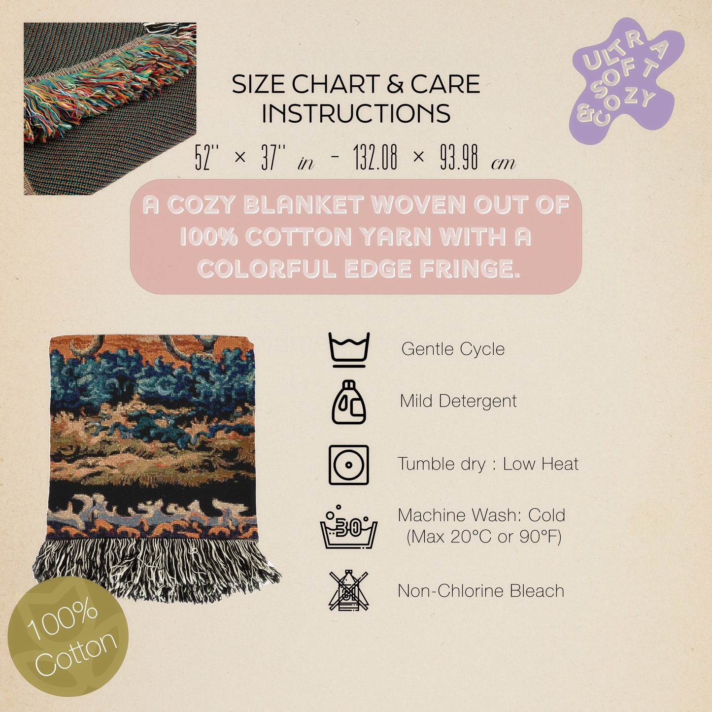 Cthulhu Woven Blanket, Large Wall Tapestry, Cozy Throw for Horror Fans, Jacquard Woven, HP Lovecraft Lovers Home Decor Gift