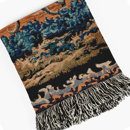 Cthulhu Woven Blanket, Large Wall Tapestry, Cozy Throw for Horror Fans, Jacquard Woven, HP Lovecraft Lovers Home Decor Gift