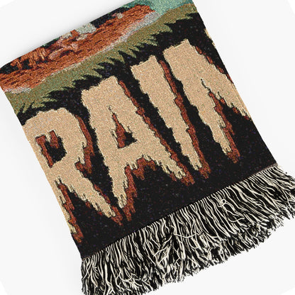 Zombie Throw Blanket, 70s Comic Book Large Wall Tapestry, Woven Throw Horror Halloween Decor Funny Unique Gift, Cotton Woven Throw Blanket