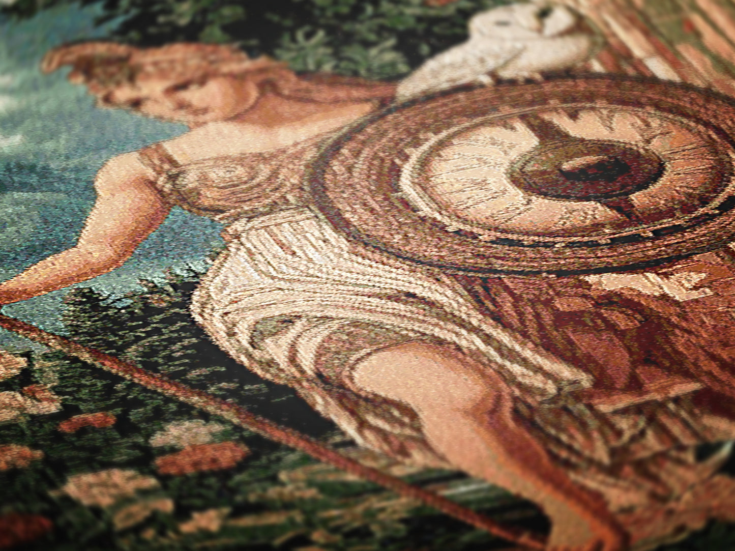 Athena Woven Blanket, Greek Mythology Goddess of Wisdom, Large Wall Tapestry, Witchcore Throw Blanket Couch, Whimsigoth Decor