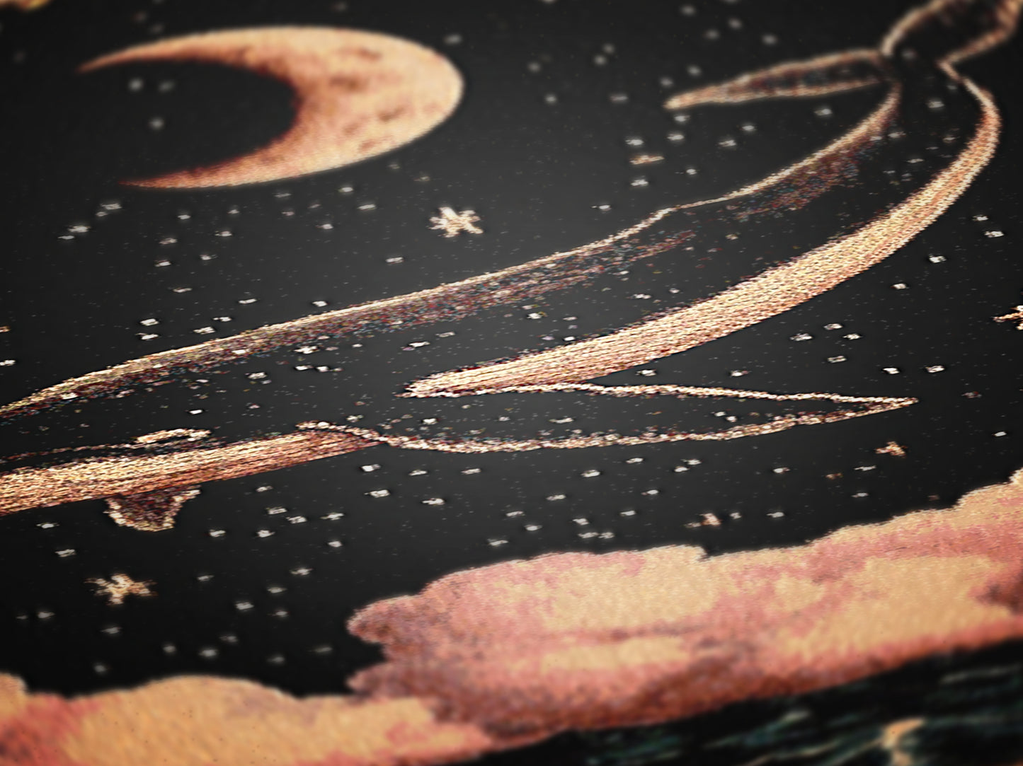 Celestial Whale Woven Blanket Large Tapestry, Whimsigoth Decor Antique Woven Wall Art Tapestry, Boho Throw, Sun Moon Picnic Blanket