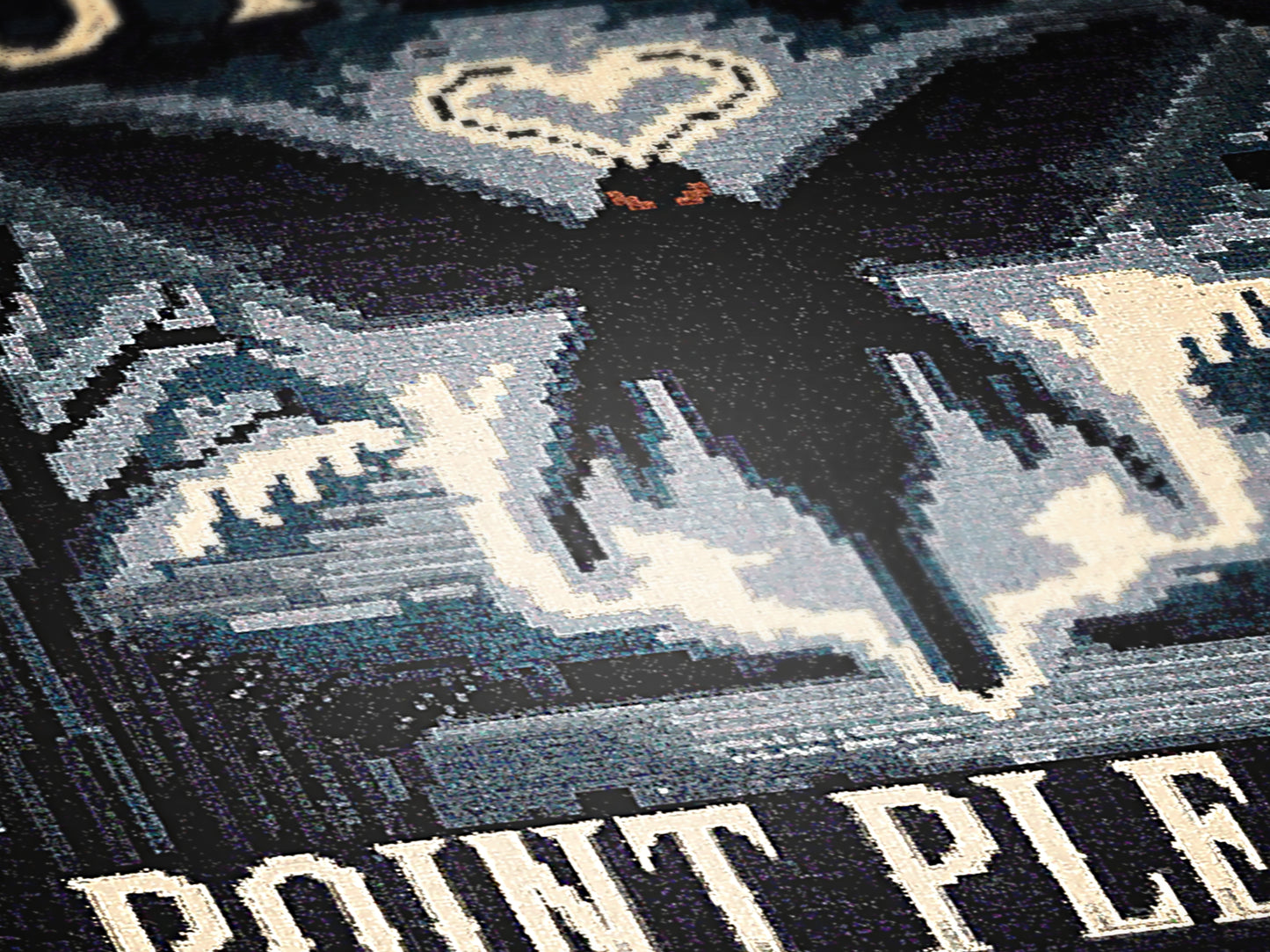 Retro Blue Mothman Jacquard Woven Blanket, Point Pleasant West Virginia Cryptid Throw, Spooky Monster Decor, Cryptozoology Gift