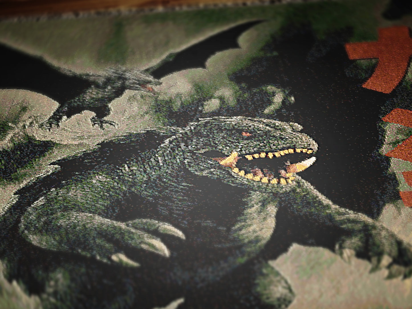 Kaiju Gamera Tapestry, Japanese Woven Wall Art, Large Tokusatsu Fantasy Woven Throw, Gamera Poster Throw, Kaiju Picnic Blanket