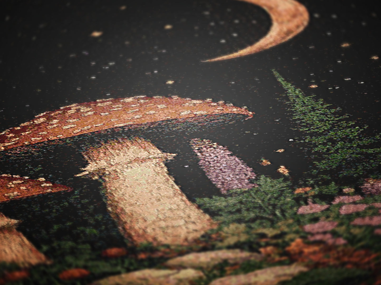 Cottagecore Mushroom Forest Tapestry Blanket, Vintage Floral Woodland Wall Art, Forestcore Whimsigoth Decor Large Woven Throw