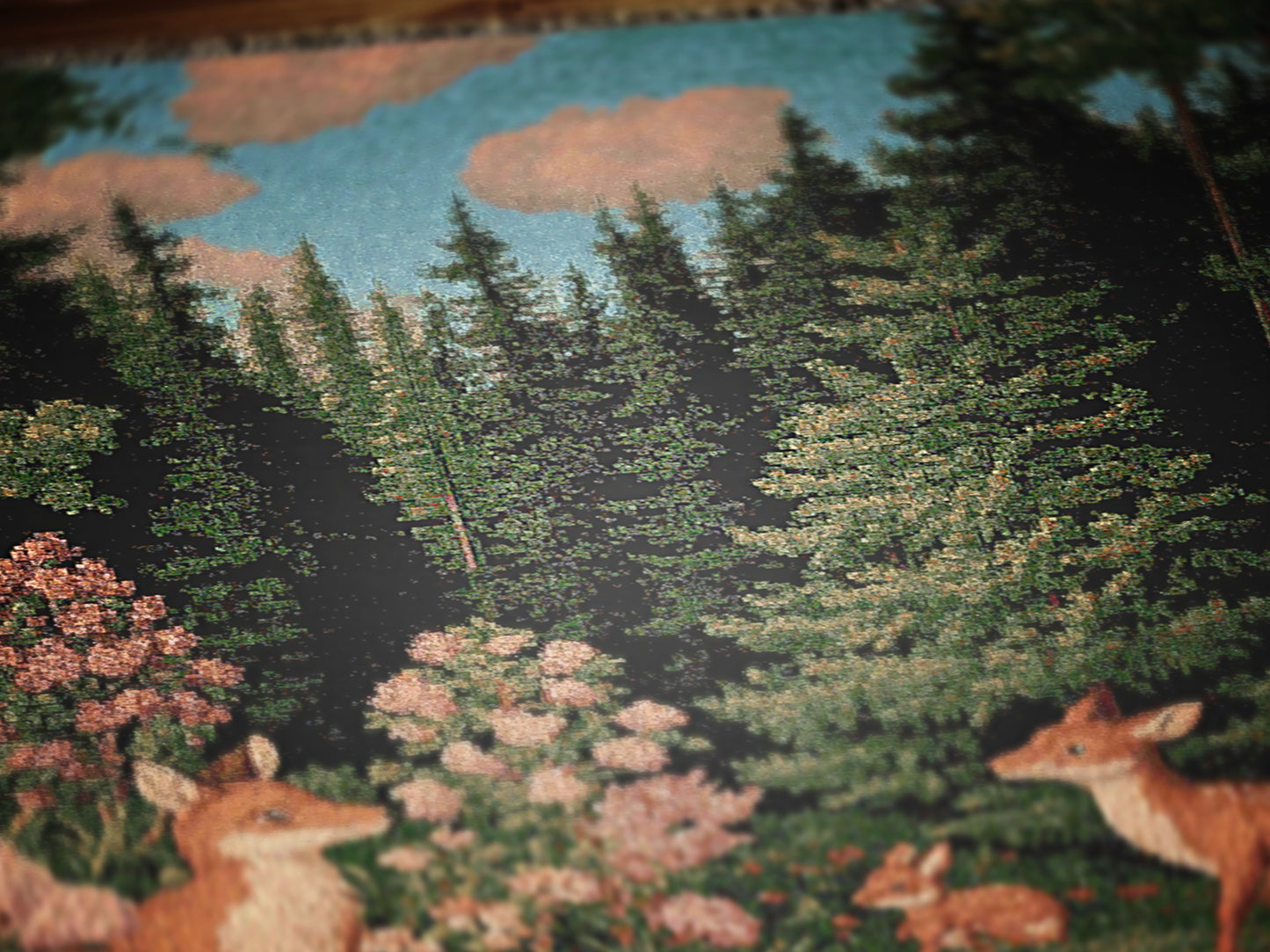 Enchanted Cottagecore Forest Tapestry Blanket, Vintage Floral Woodland Wall Art, Whimsigoth Decor Large Woven Throw