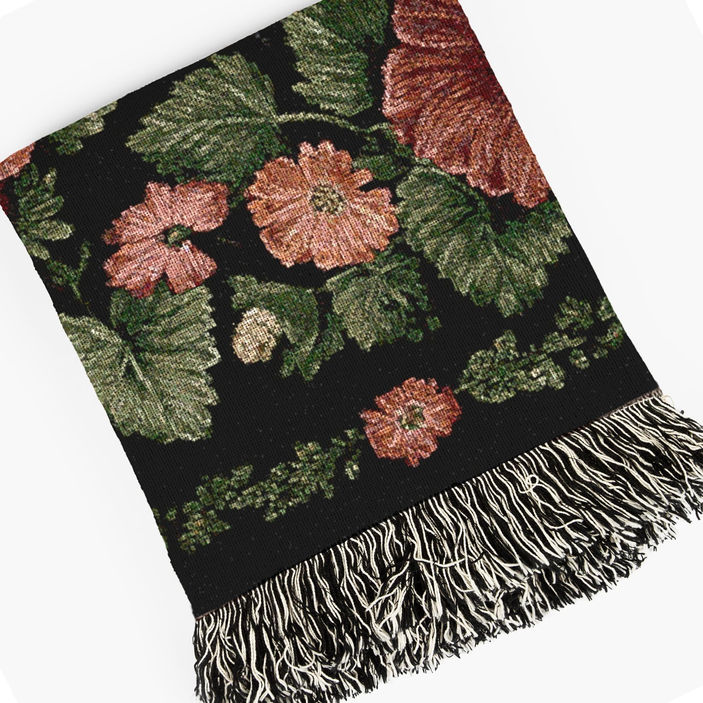 Possum Tapestry Blanket, Cottagecore Home Decor, Floral Botanical Woven Wall Hanging, Large Wall Tapestry, Opposum Picnic Blanket