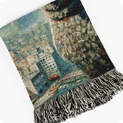 Godzilla Tapestry Blanket, Japanese Woven Wall Art, Large Tokusatsu Gojira Fantasy Tapestry, Gamera Poster Throw, Kaiju Picnic Blanket