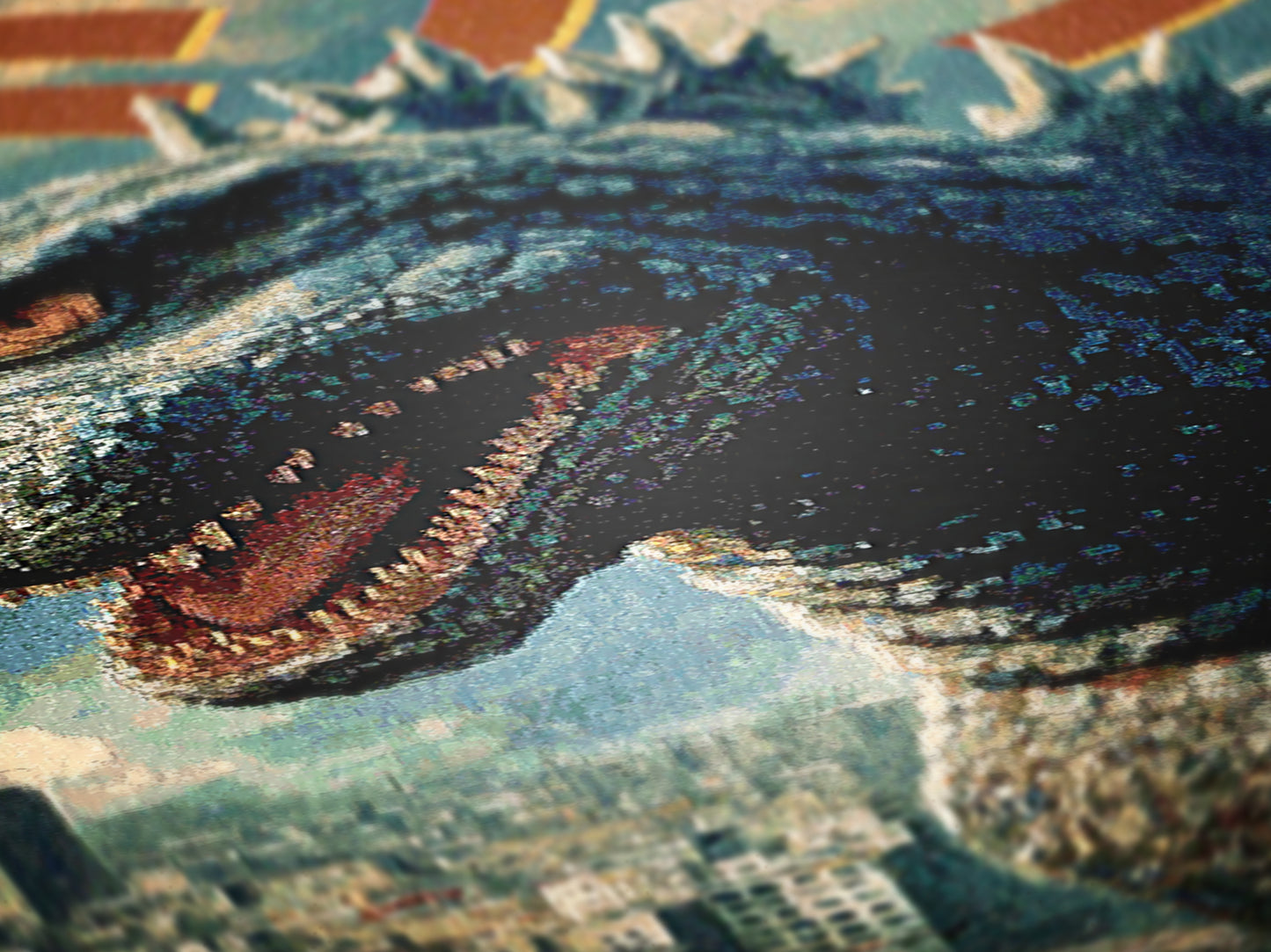 Godzilla Tapestry Blanket, Japanese Woven Wall Art, Large Tokusatsu Gojira Fantasy Tapestry, Gamera Poster Throw, Kaiju Picnic Blanket