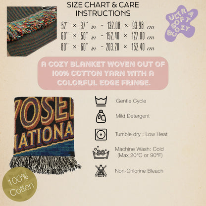 Jacquard Woven Bigfoot Blanket, Retro Sasquatch Cross Stitch Inspired Cryptid Cotton Tapestry, Spooky Monster Decor, Cryptozoology Gift