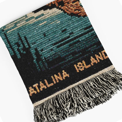 The Mermaid Wall Art Tapestry, Mermaidcore Wall Art Siren Beach Decor, Throw Blanket Woven Travel Poster, Cross Stitch Inspired Wall Decor