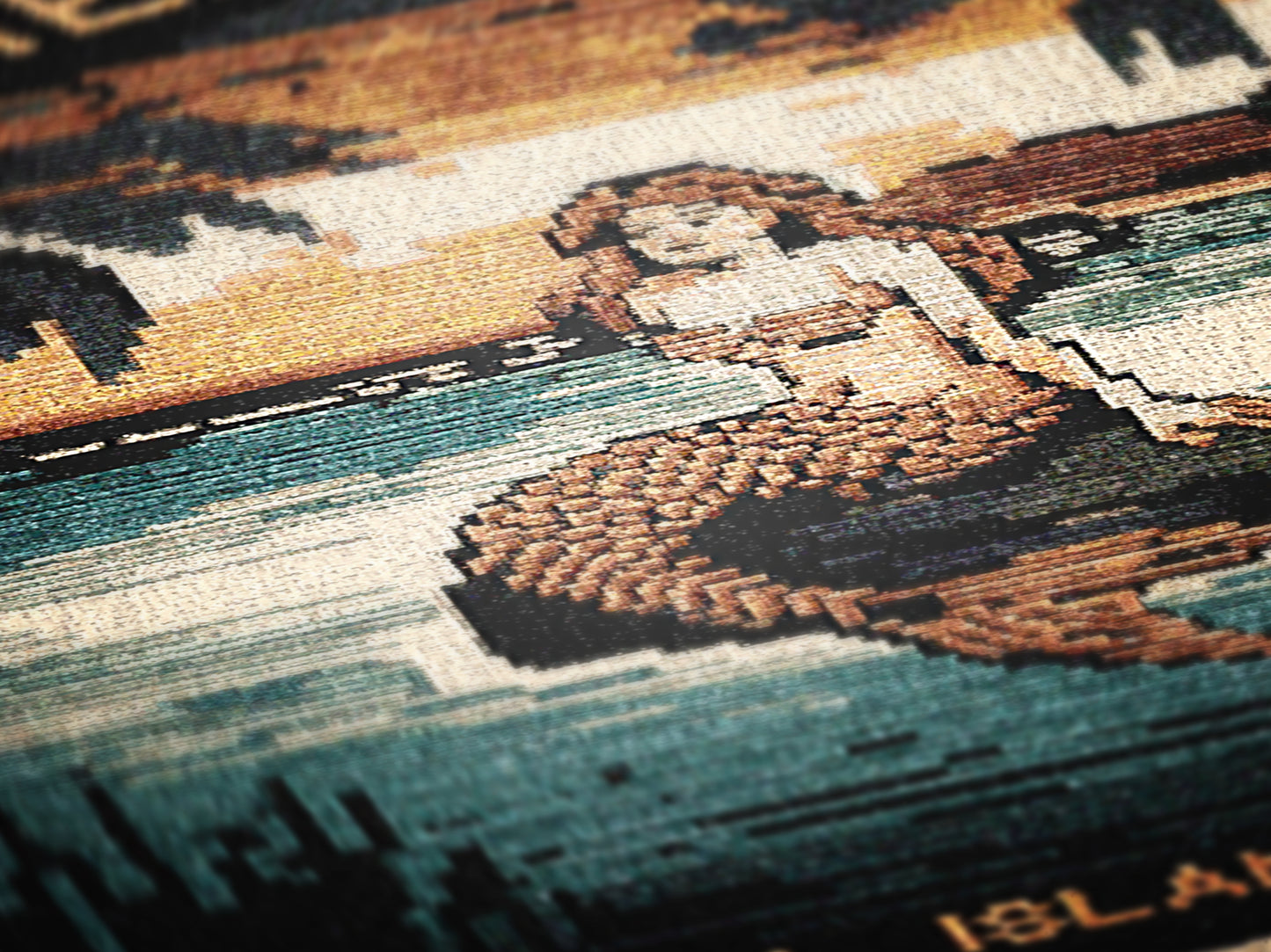 The Mermaid Wall Art Tapestry, Mermaidcore Wall Art Siren Beach Decor, Throw Blanket Woven Travel Poster, Cross Stitch Inspired Wall Decor