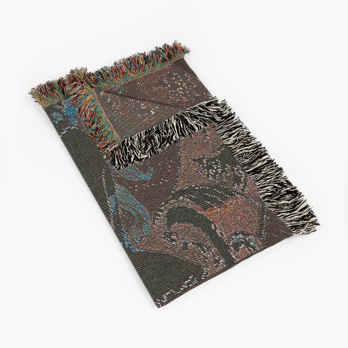 Art Nouveau Zodiac Virgo Woven Fringe Blanket