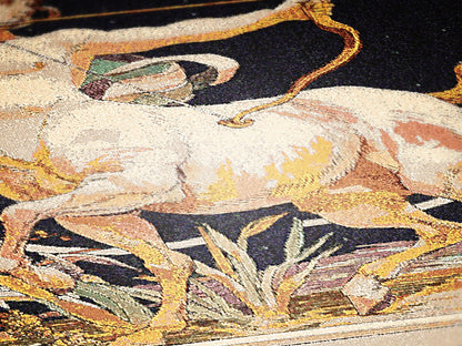 Art Nouveau Zodiac Sagittarius Woven Fringe Blanket