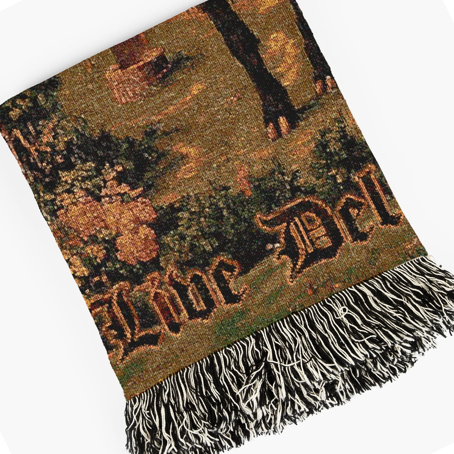 Live Deliciously Black Phillip - Satanic Goat Woven Throw Blanket - Wiccan Woven Tapestry - Witchy Gothic Home Jacquard Throw Tapestry