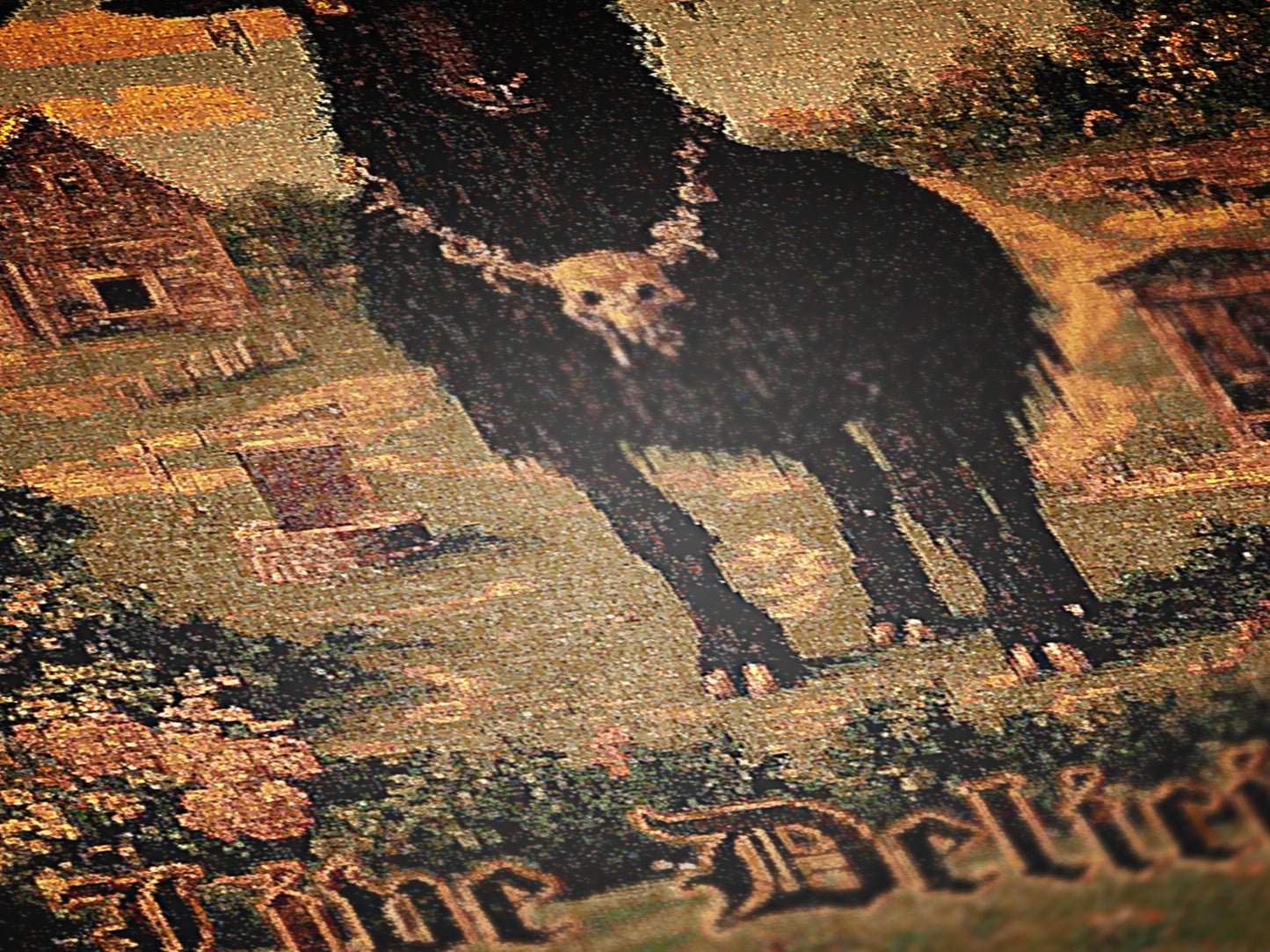 Live Deliciously Black Phillip - Satanic Goat Woven Throw Blanket - Wiccan Woven Tapestry - Witchy Gothic Home Jacquard Throw Tapestry