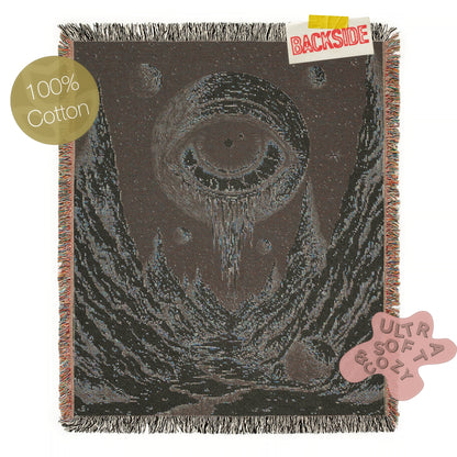 Cosmic Woven Blanket, Space Art Throw, Whimsigoth Decor, Gift for Astronomy Lover, Perfect for Stargazing, Intergalactic Cozy
