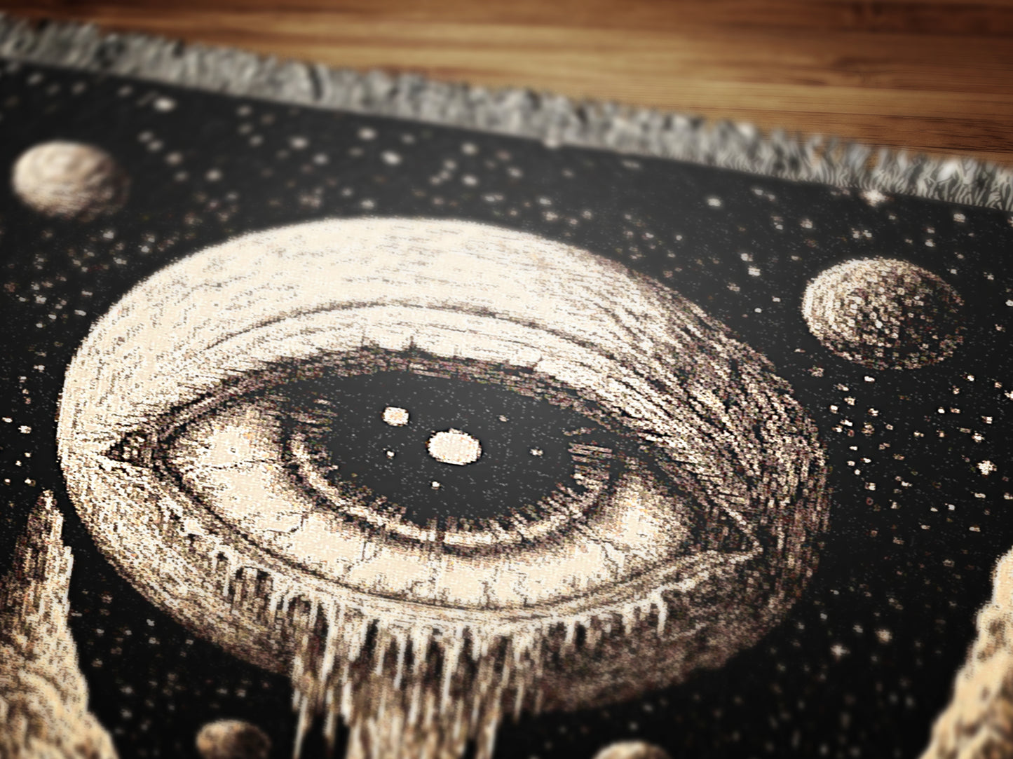 Cosmic Woven Blanket, Space Art Throw, Whimsigoth Decor, Gift for Astronomy Lover, Perfect for Stargazing, Intergalactic Cozy