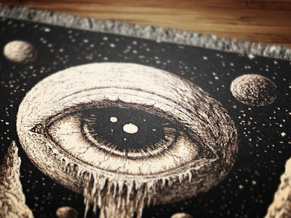 Cosmic Woven Blanket, Space Art Throw, Whimsigoth Decor, Gift for Astronomy Lover, Perfect for Stargazing, Intergalactic Cozy