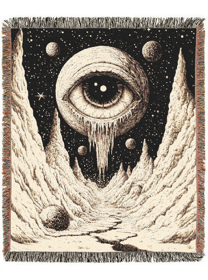 Cosmic Woven Blanket, Space Art Throw, Whimsigoth Decor, Gift for Astronomy Lover, Perfect for Stargazing, Intergalactic Cozy