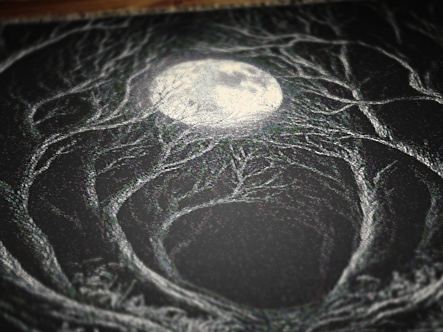 Moonlit Forest Woven Blanket - Cozy Throw for Home Decor, Gift for Nature Lovers, Perfect for Camping, Cozy Nights, and Housewarming