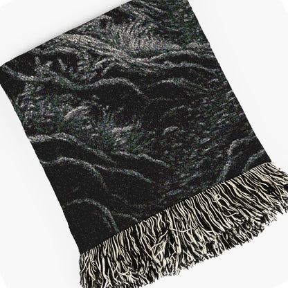 Moonlit Forest Woven Blanket - Cozy Throw for Home Decor, Gift for Nature Lovers, Perfect for Camping, Cozy Nights, and Housewarming
