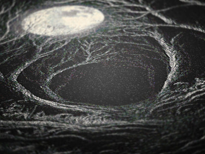 Moonlit Forest Woven Blanket - Cozy Throw for Home Decor, Gift for Nature Lovers, Perfect for Camping, Cozy Nights, and Housewarming