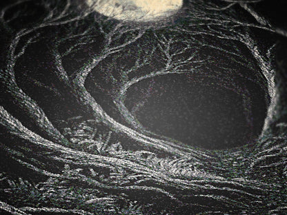 Moonlit Forest Woven Blanket - Cozy Throw for Home Decor, Gift for Nature Lovers, Perfect for Camping, Cozy Nights, and Housewarming