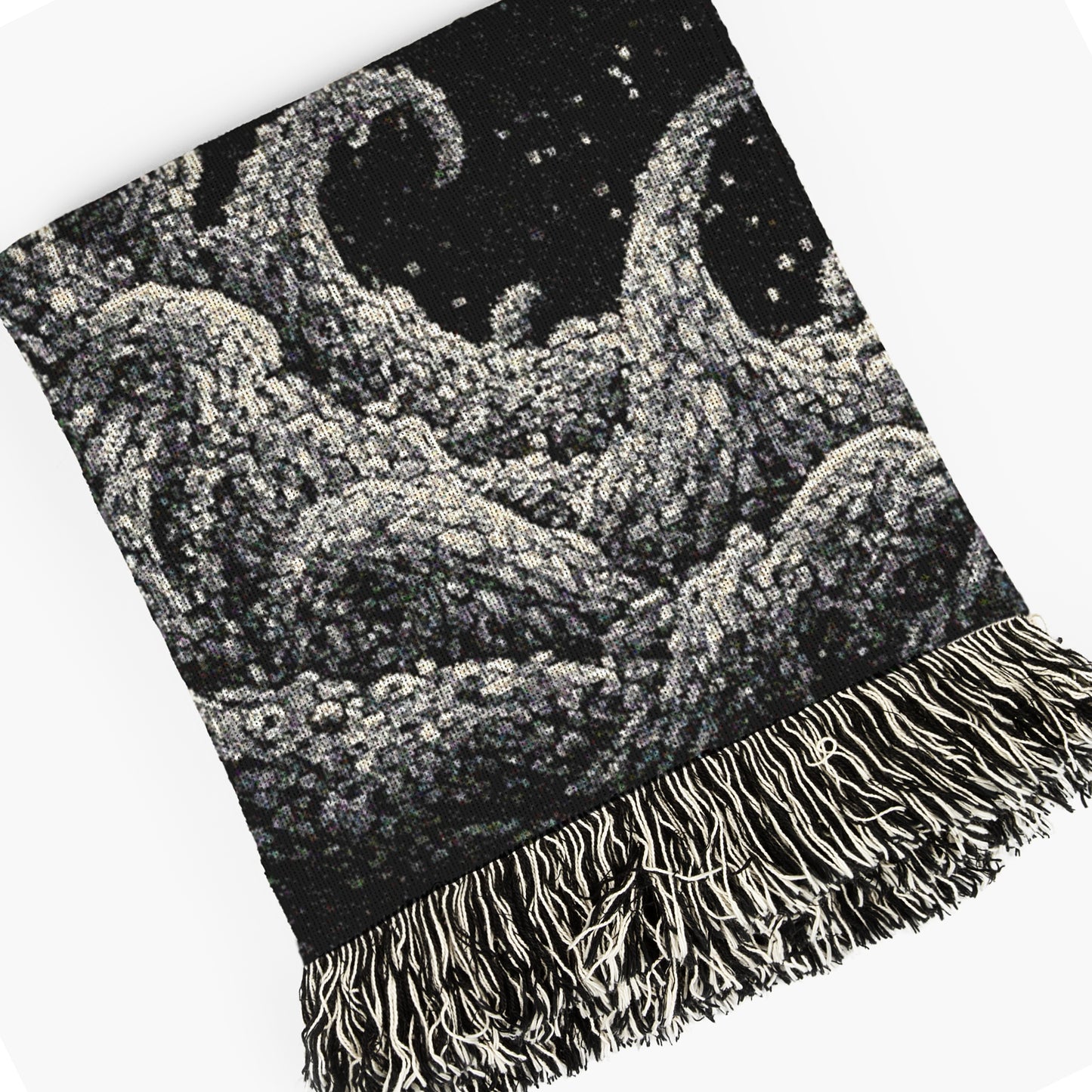 Cthulhu Tentacles In Space Woven Blanket, Cozy Throw for Stargazers, Whimsigoth Decor And Gifts, Astronomy Lovers