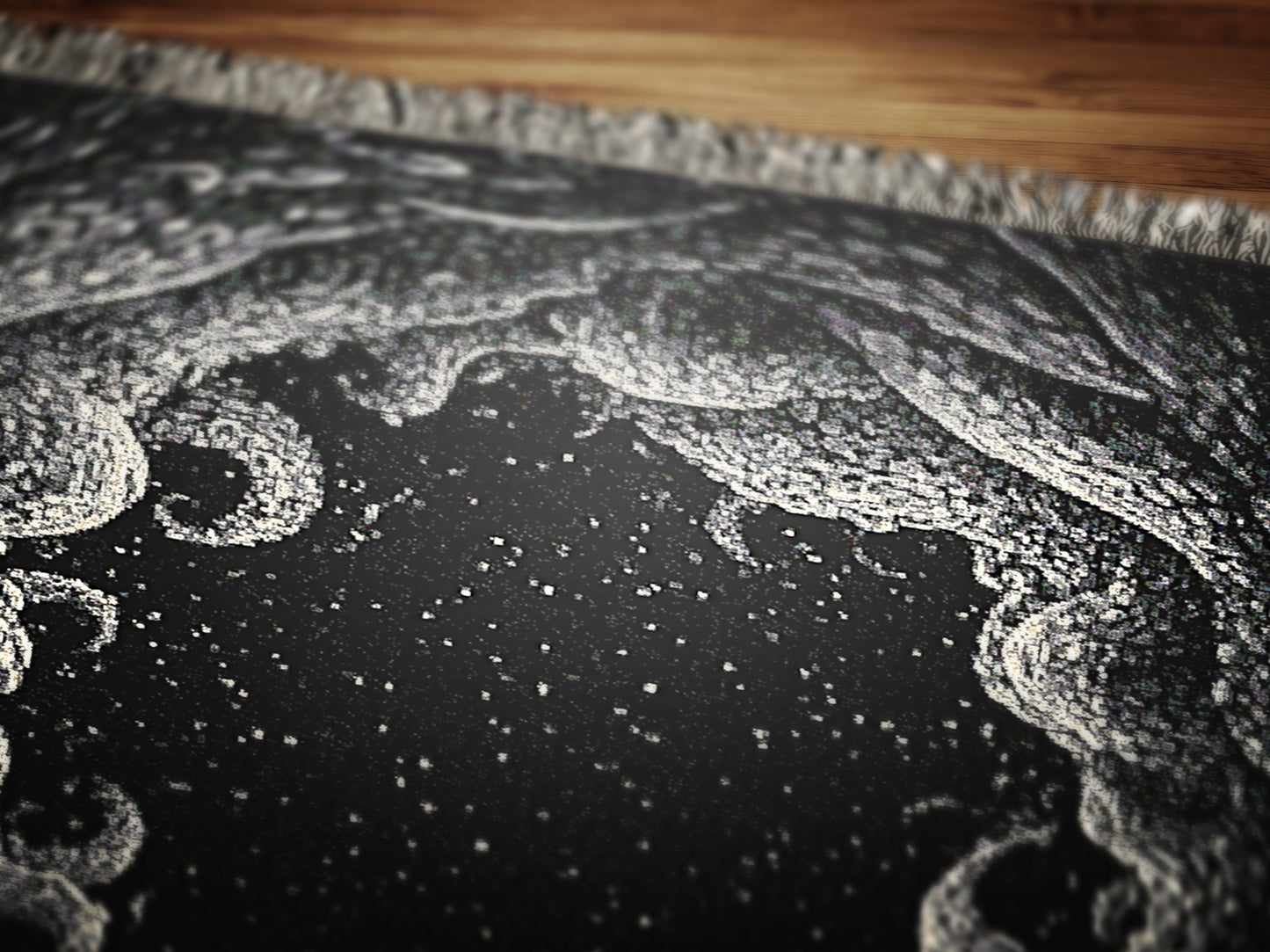 Cthulhu Tentacles In Space Woven Blanket, Cozy Throw for Stargazers, Whimsigoth Decor And Gifts, Astronomy Lovers