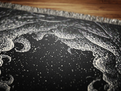 Cthulhu Tentacles In Space Woven Blanket, Cozy Throw for Stargazers, Whimsigoth Decor And Gifts, Astronomy Lovers