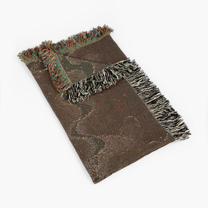 Cosmic Waves Woven Blanket, Celestial Whimsigoth Decor for Home, Space Lover Gift, Astronomy Starry Night Blanket, Dreamy Bedroom Accent