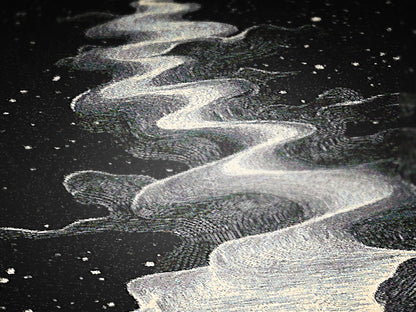 Cosmic Waves Woven Blanket, Celestial Whimsigoth Decor for Home, Space Lover Gift, Astronomy Starry Night Blanket, Dreamy Bedroom Accent