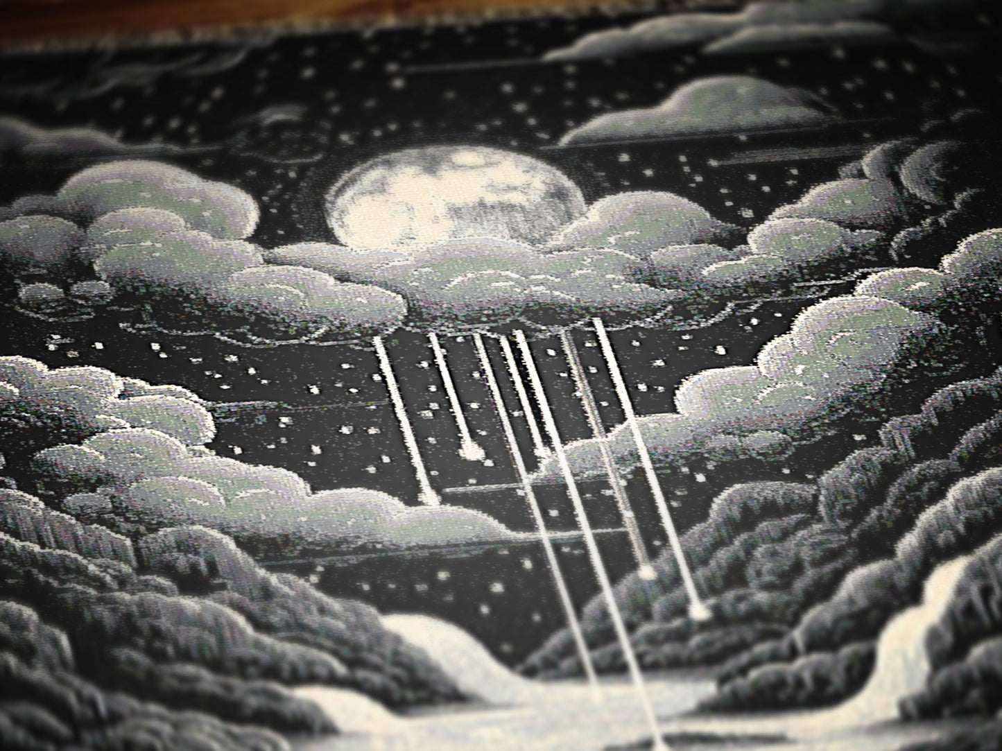 Celestial Woven Blanket, Cozy Throw for Nighttime Stargazers, Gift for Astronomy Lovers, Soft Home Accents, Whimsigoth Decor