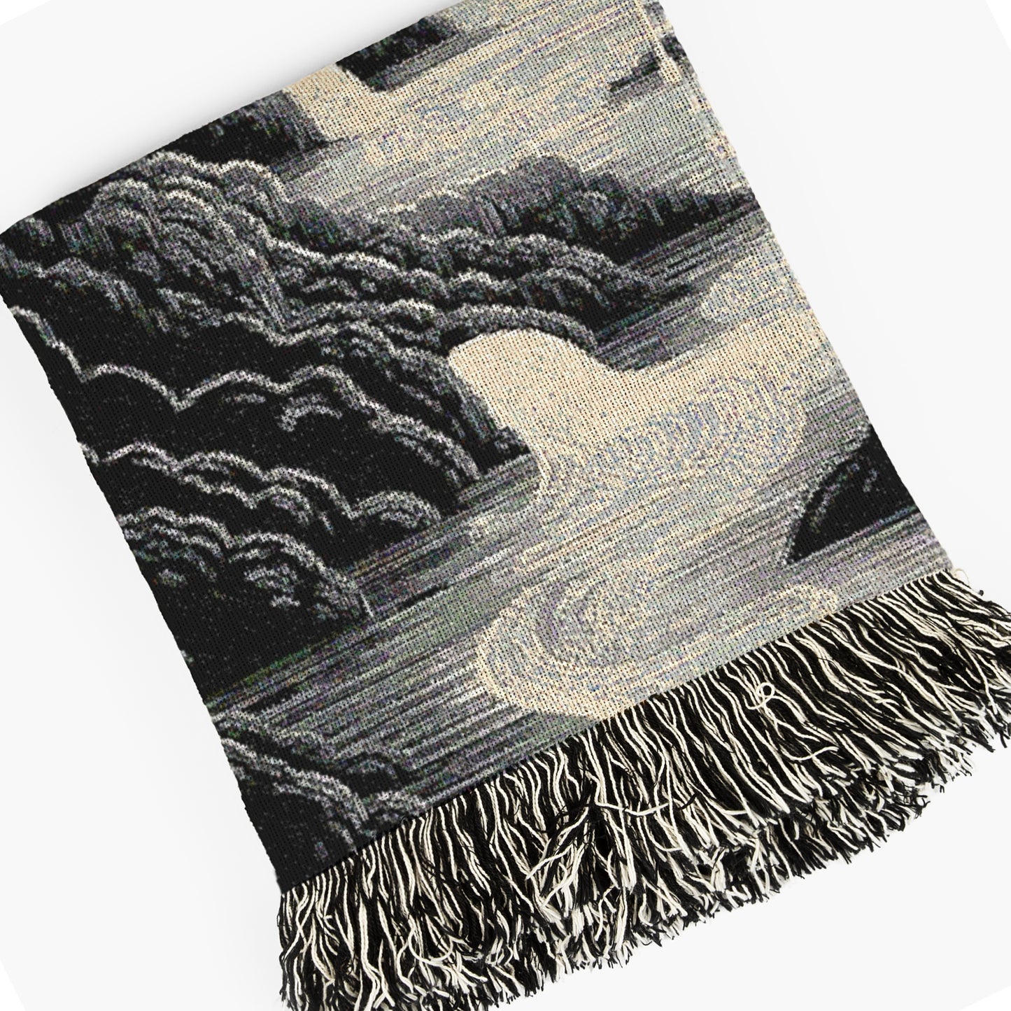 Celestial Woven Blanket, Cozy Throw for Nighttime Stargazers, Gift for Astronomy Lovers, Soft Home Accents, Whimsigoth Decor