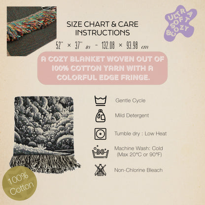 Underwater Scene for Cozy Nights, Cosmic Ocean Throw Blanket, Whimsigoth Decorative Blanket, Nautical Gift Idea, Boho Home Decor