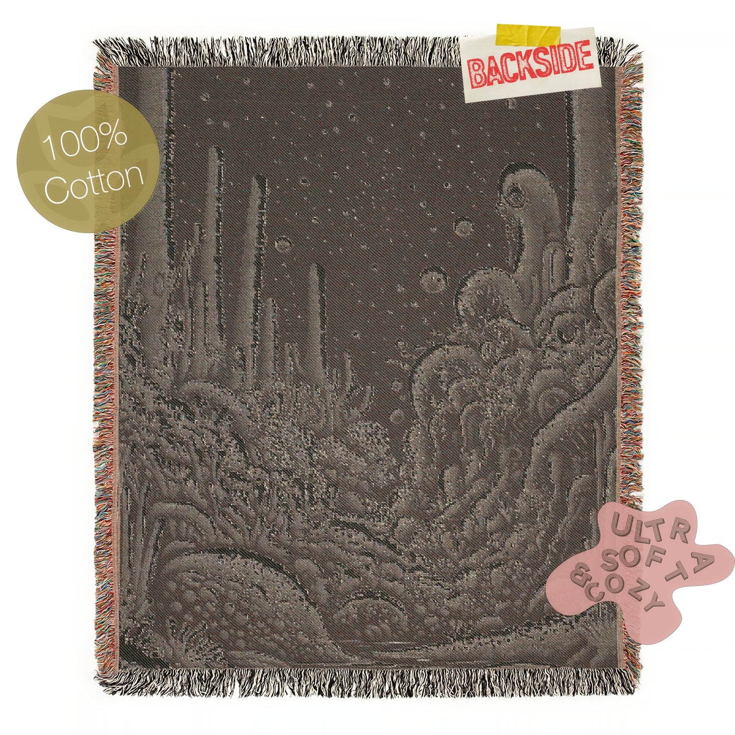 Underwater Scene for Cozy Nights, Cosmic Ocean Throw Blanket, Whimsigoth Decorative Blanket, Nautical Gift Idea, Boho Home Decor