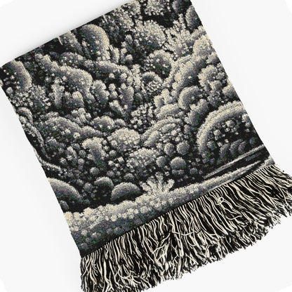 Underwater Scene for Cozy Nights, Cosmic Ocean Throw Blanket, Whimsigoth Decorative Blanket, Nautical Gift Idea, Boho Home Decor